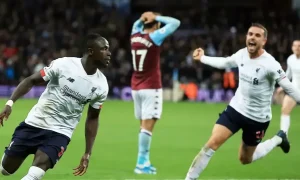 Sadio Mane selebrasi goal