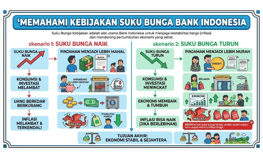 ilustrasi inflasi dan suku bunga - sejenak.id